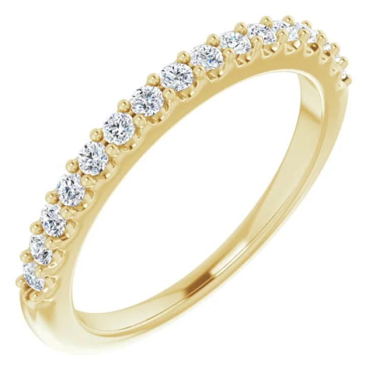 Ladies rings middle finger-14K Yellow 1/4 CTW Diamond Anniversary Band