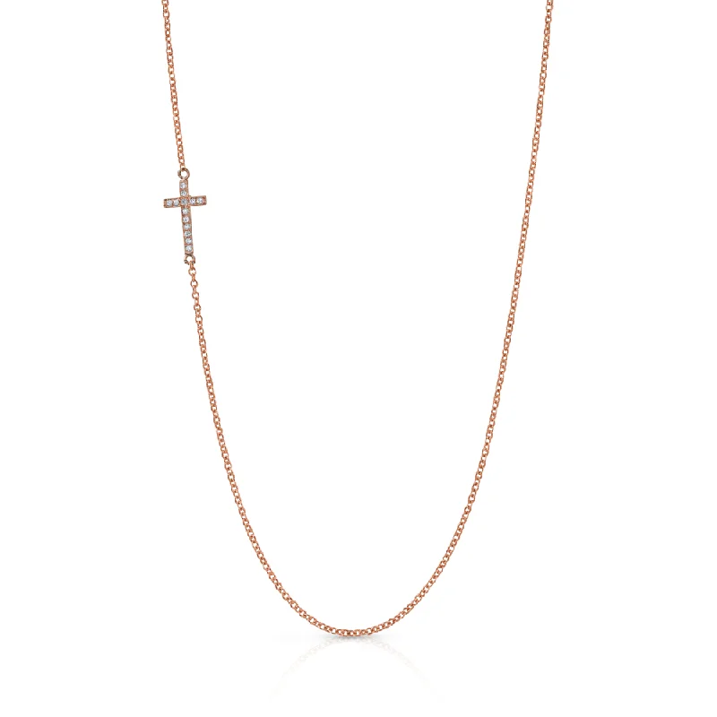 Mini Diamond Cross Necklace