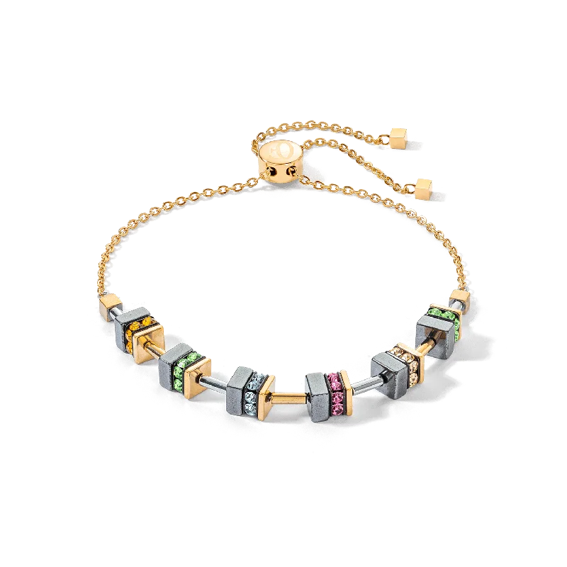 Ladies bracelets natural stones-Multicolor Sparkling Chain Bracelet