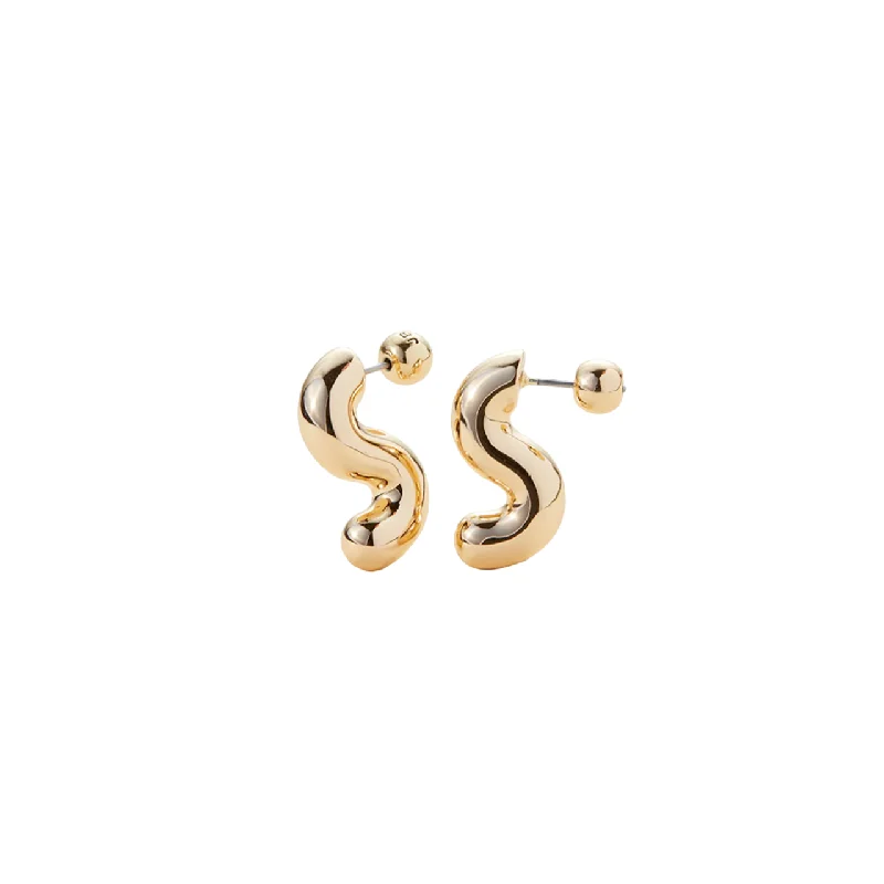 Ladies rings floral designs-Small Ola Earrings - Gold