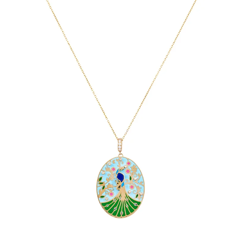 The Wise Peacock Pendant Necklace