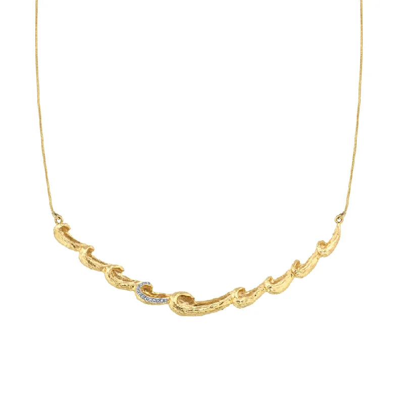 Diamond Single Wave Necklace