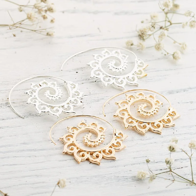 Ladies rings social media trends-Divine Ratio Earrings