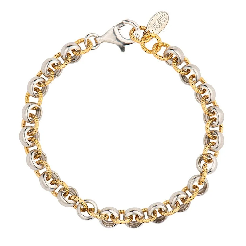 Ladies bracelets party glamour-Sterling Silver & Yellow Gold Plated Riley Bracelet