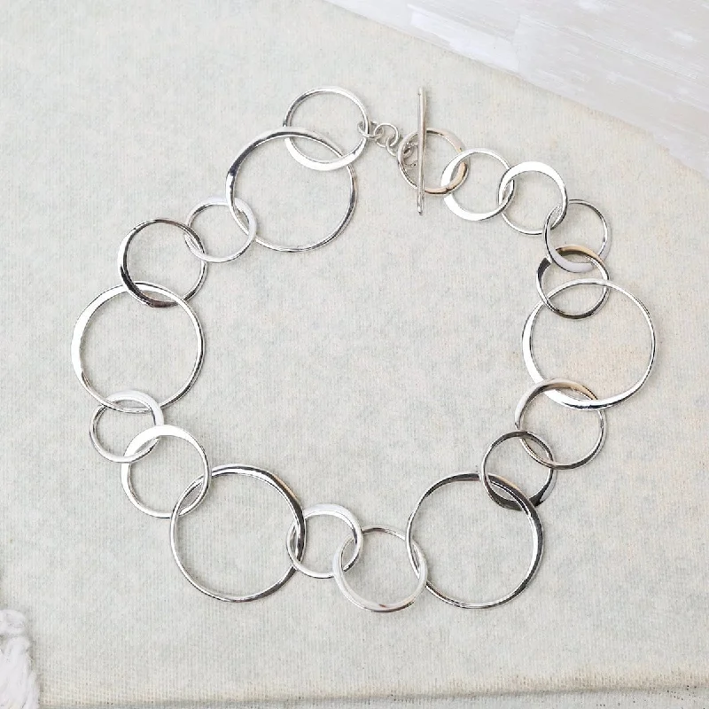 Ladies bracelets openwork patterns-Circle Chain Bracelet