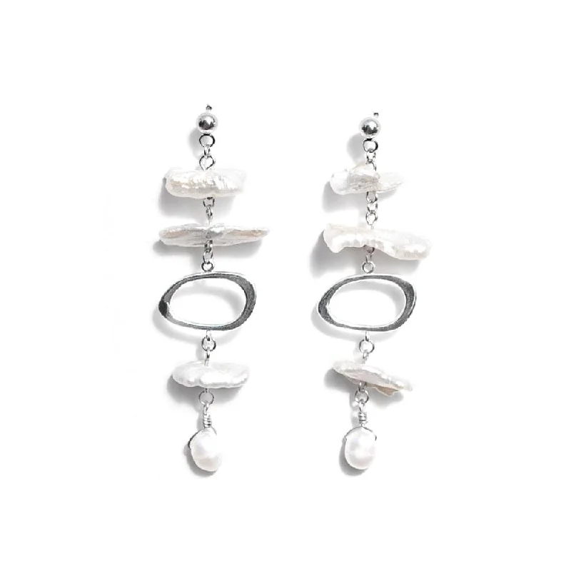 Ladies rings collectible items-Biwa Silver Earrings