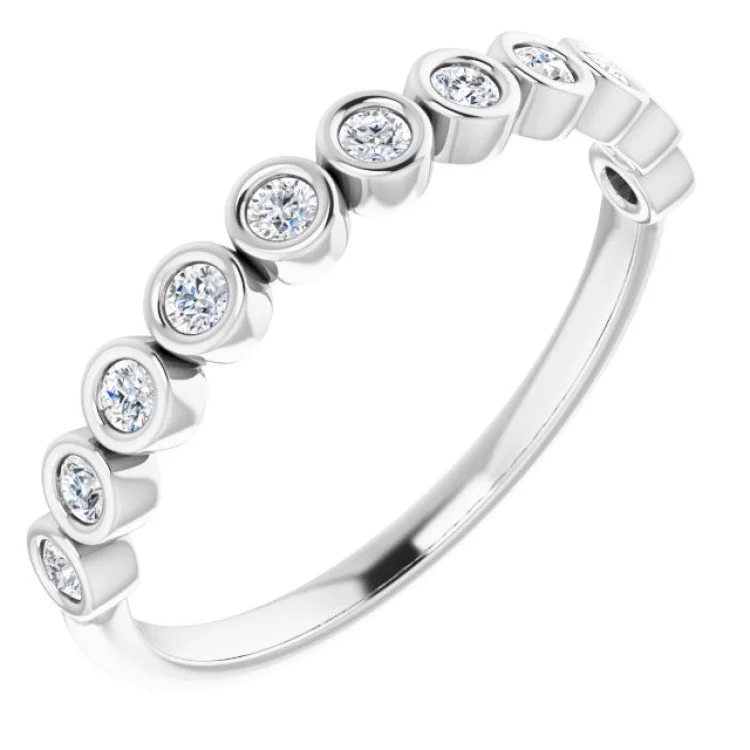 Ladies rings price options-Platinum 1/5 CTW Natural Diamond Anniversary Band