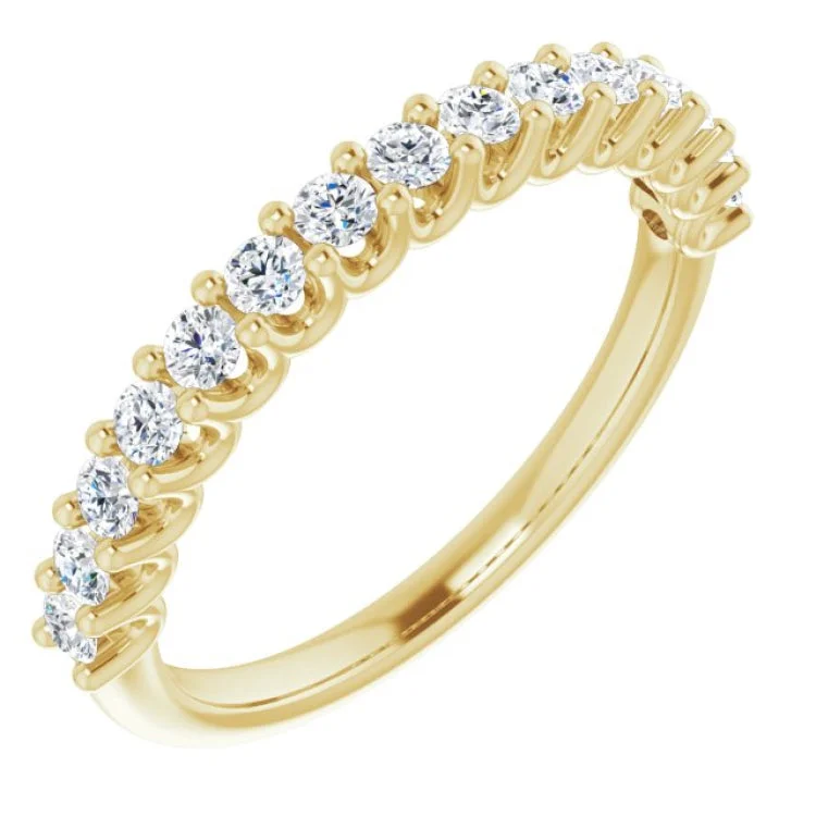 Ladies rings affordable finds-14K Yellow 1/2 CTW Lab-Grown Diamond Anniversary Band