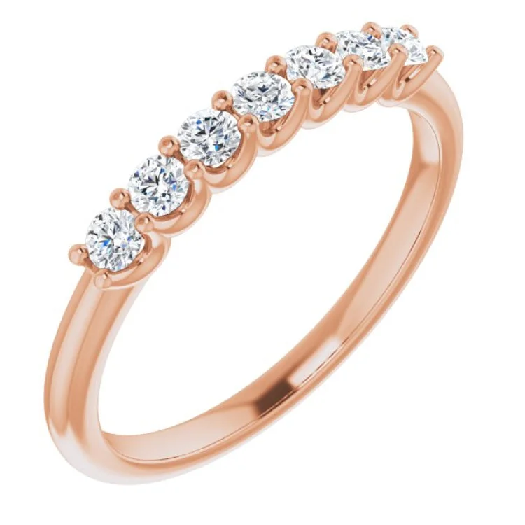 Ladies rings age suitability-14K Rose 1/3 CTW Natural Diamond Anniversary Band