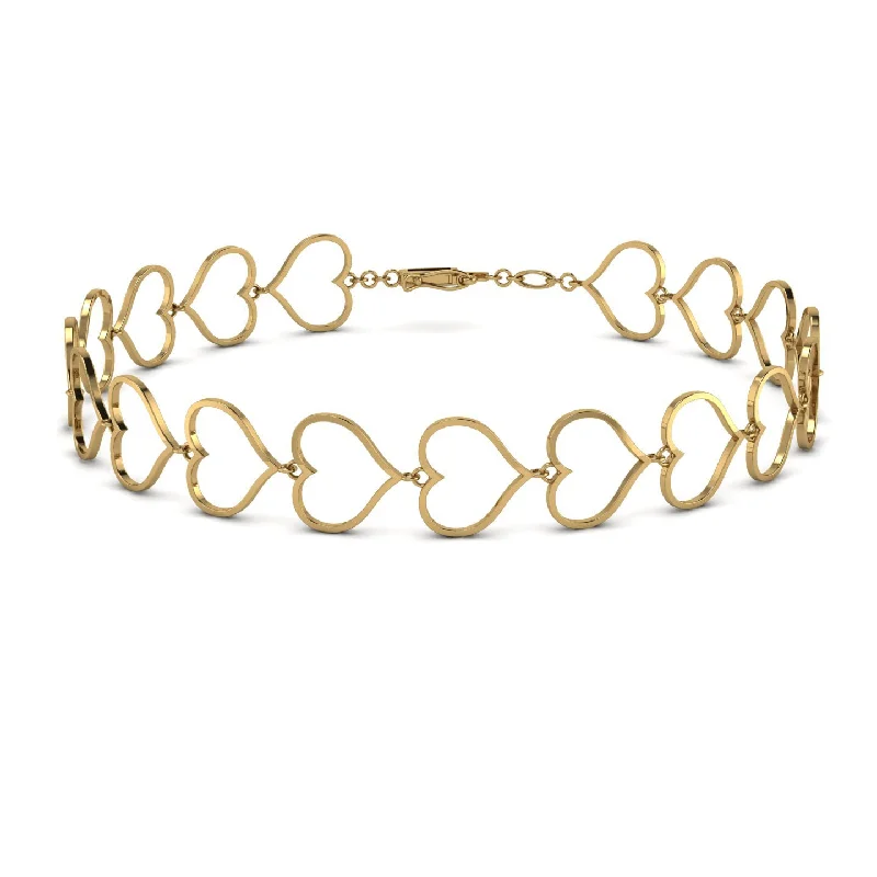 Ladies bracelets subtle luxury-Hear Gold Minimalist Bracelet - Kenley No. 1