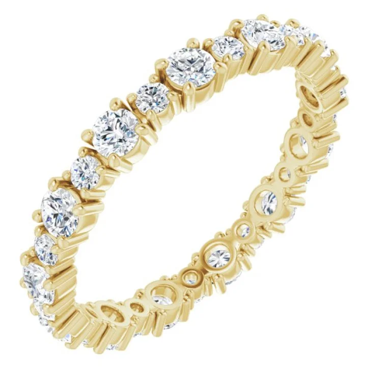 Ladies rings natural gems-14K Yellow 1 1/5 CTW Lab-Grown Diamond Eternity Band