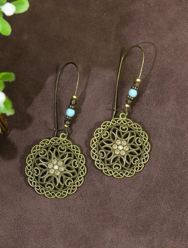 Ladies rings party wear-Geometric Drop Earrings