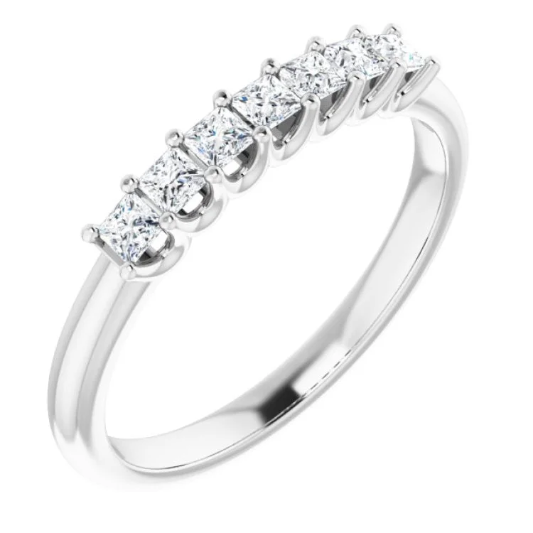 Ladies rings engraved names-Platinum 1/3 CTW Natural Diamond Anniversary Band