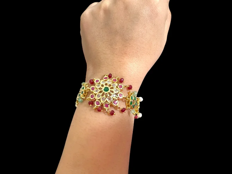 Ladies bracelets subtle luxury-Amal hyderabadi bracelet in multicolor ( READY TO SHIP )