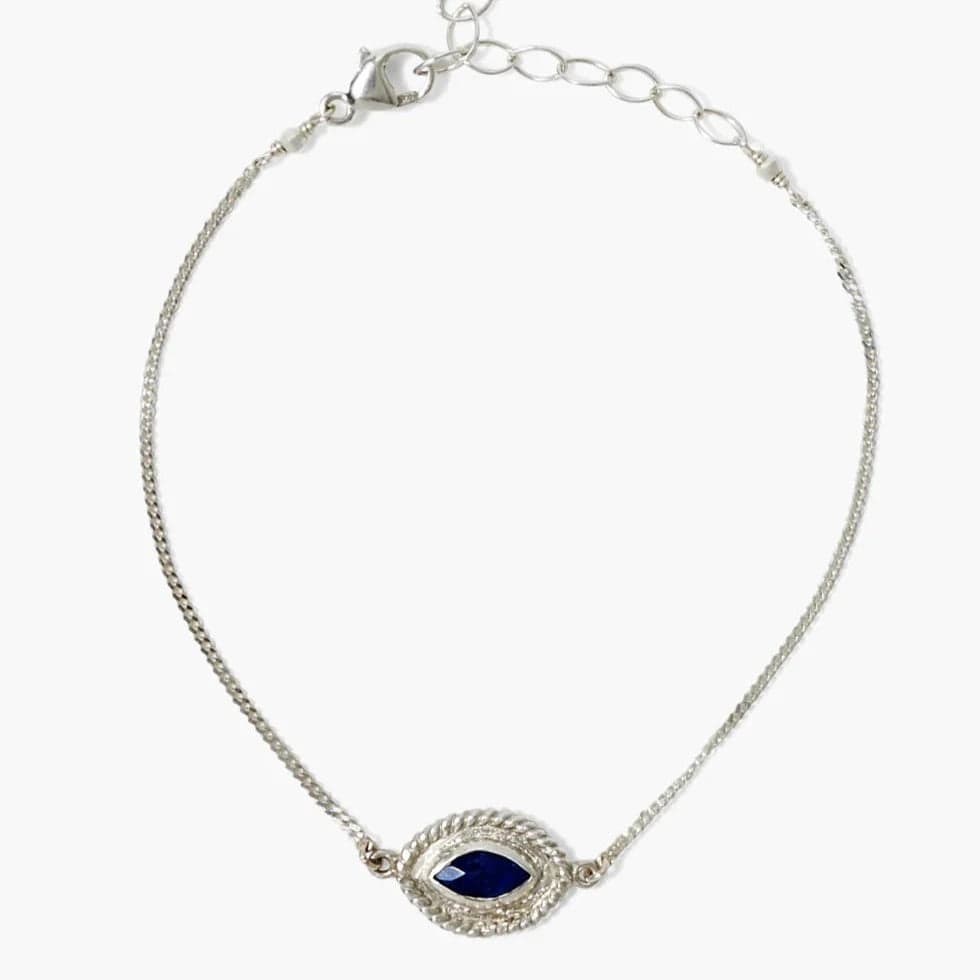 Ladies bracelets Valentine’s Day-Mariya Evil Eye Bracelet Lapis