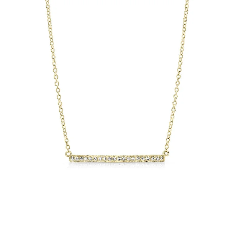 0.11 ctw Diamond Bar Necklace