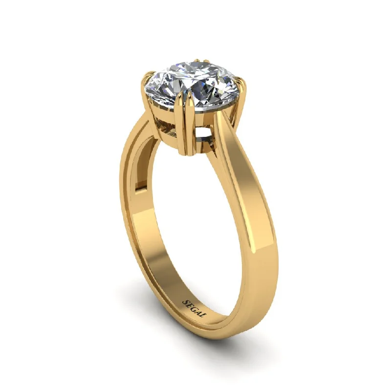 Ladies engagement rings anniversary upgrades-Diamond 14K Gold Solitaire Engagement Ring - Allie No. 1