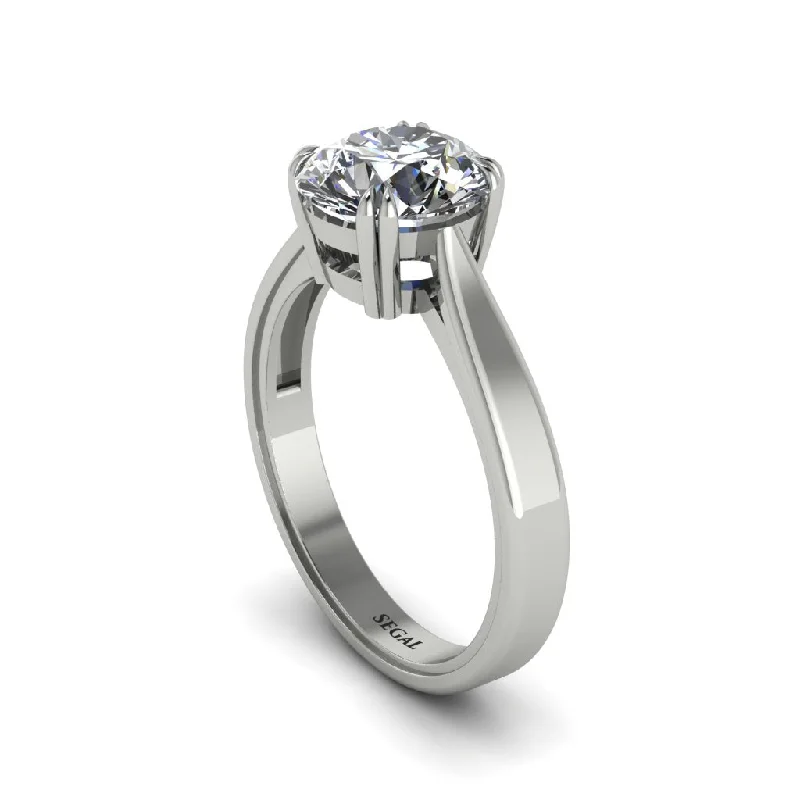 Ladies engagement rings luxurious appeal-Diamond 14K Gold Solitaire Engagement Ring - Allie No. 3